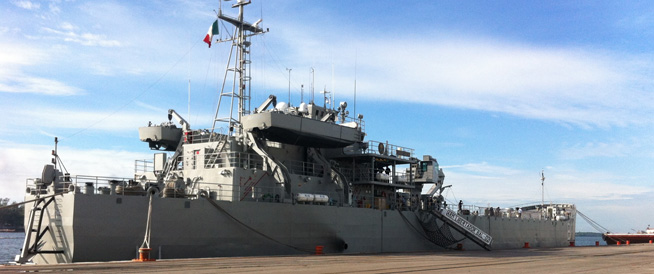 El Puerto de Coatzacoalcos, recibe a cadetes de la escuela naval militar, a bordo del buque armada Libertador
