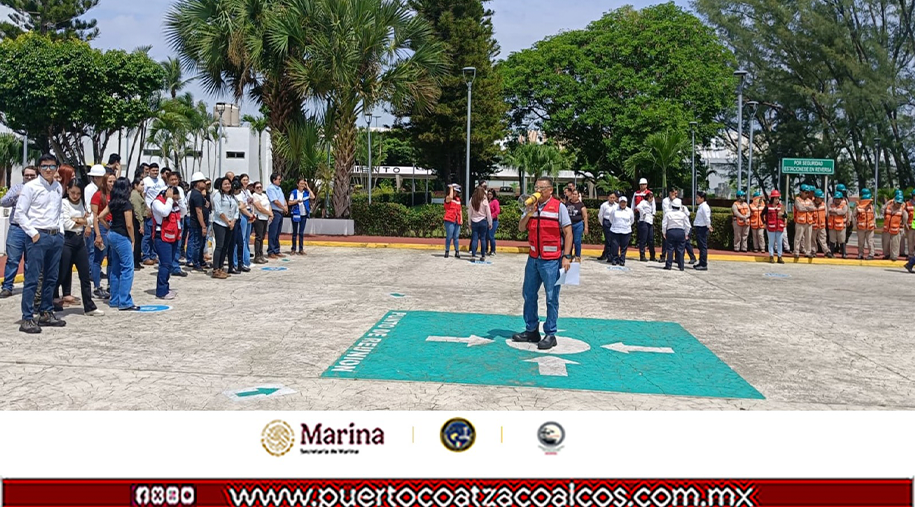 Puerto Coatzacoalcos participó en el simulacro DINAPREQ 2025