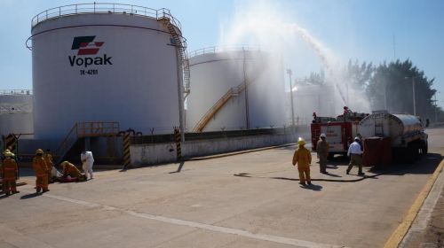 El Puerto de Coatzacoalcos, cumple con programa anual de simulacros