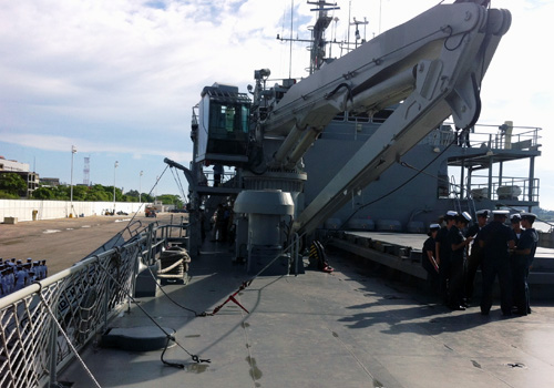 El Puerto de Coatzacoalcos, recibe a cadetes de la escuela naval militar, a bordo del buque armada Libertador