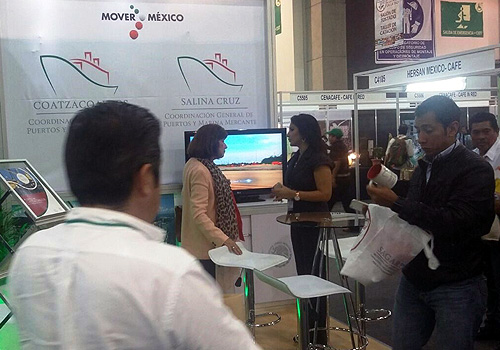 API Coatzacoalcos, presenta servicio de ferrobuque y contenedores en la Convención Internacional Latinoamericana del Café