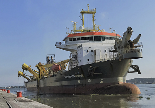 Puerto Coatzacoalcos, realizó dragado de mantenimiento al canal de navegación y zona de muelles