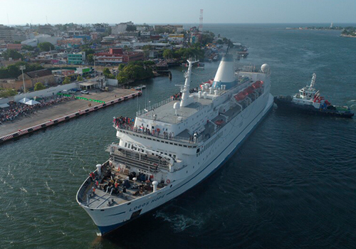 B/M Logos Hope arribó a Puerto Coatzacoalcos